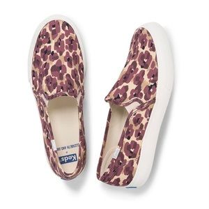 Purple & Tan Leopard Print Keds Size 8.5